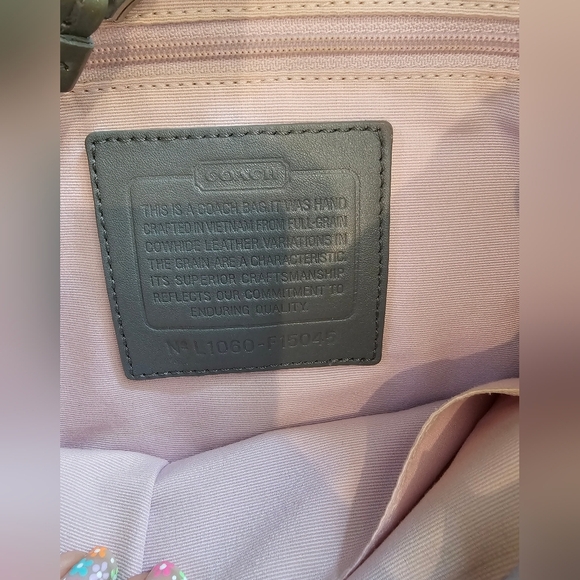 Coach Gray Leather Tote F15045 Shoulder Bag – Full Grain Leather - Picture 13 of 16